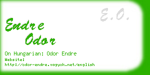 endre odor business card